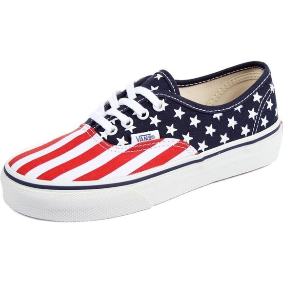 Vans Kids Authentic Shoes In Stars And Stripes - Picture 1 of 4